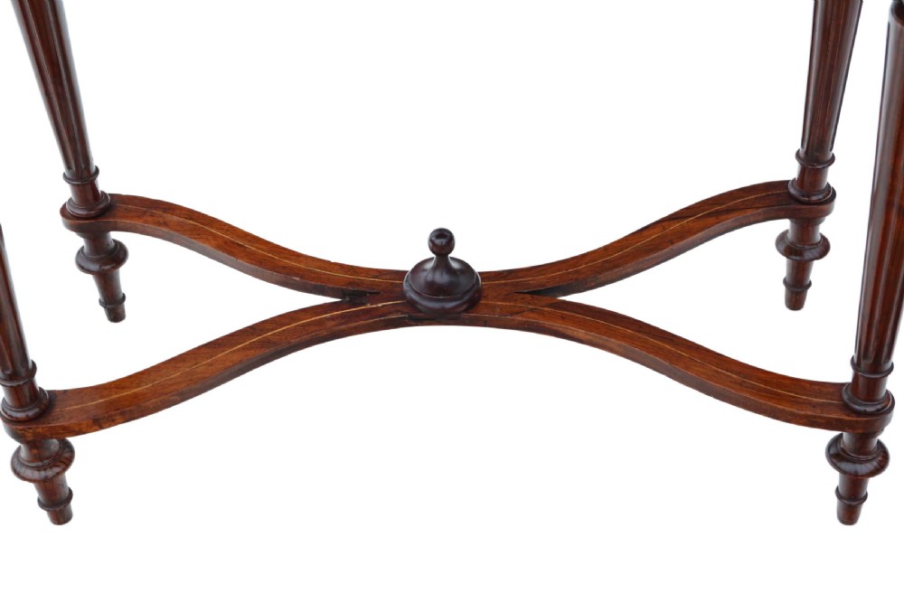 Rosewood marquetry folding card table  View IV