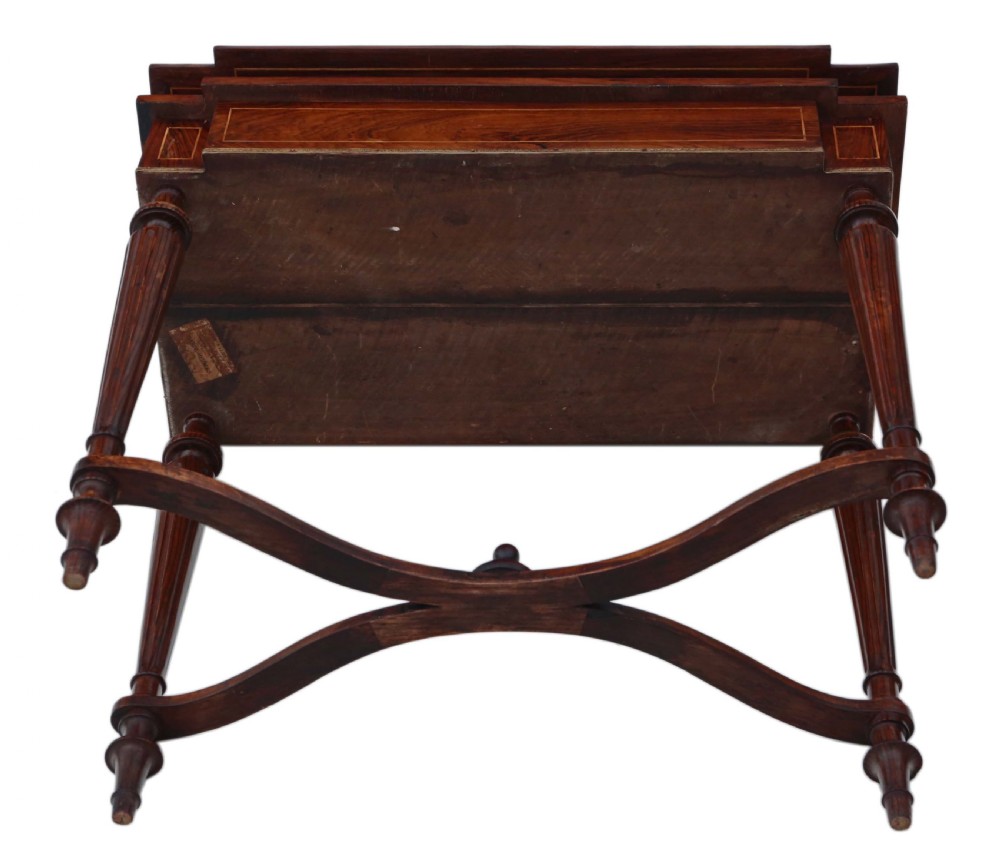 Rosewood marquetry folding card table  View VI