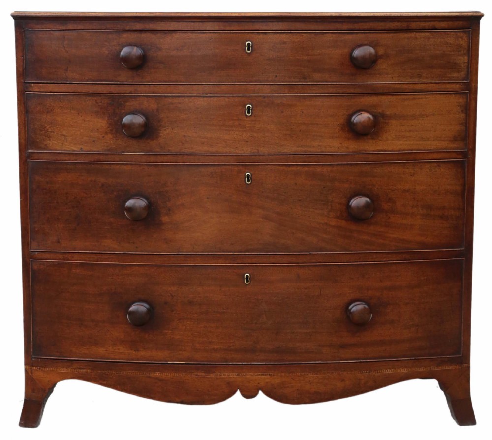 Georgian mahogany bow-front chest of drawers