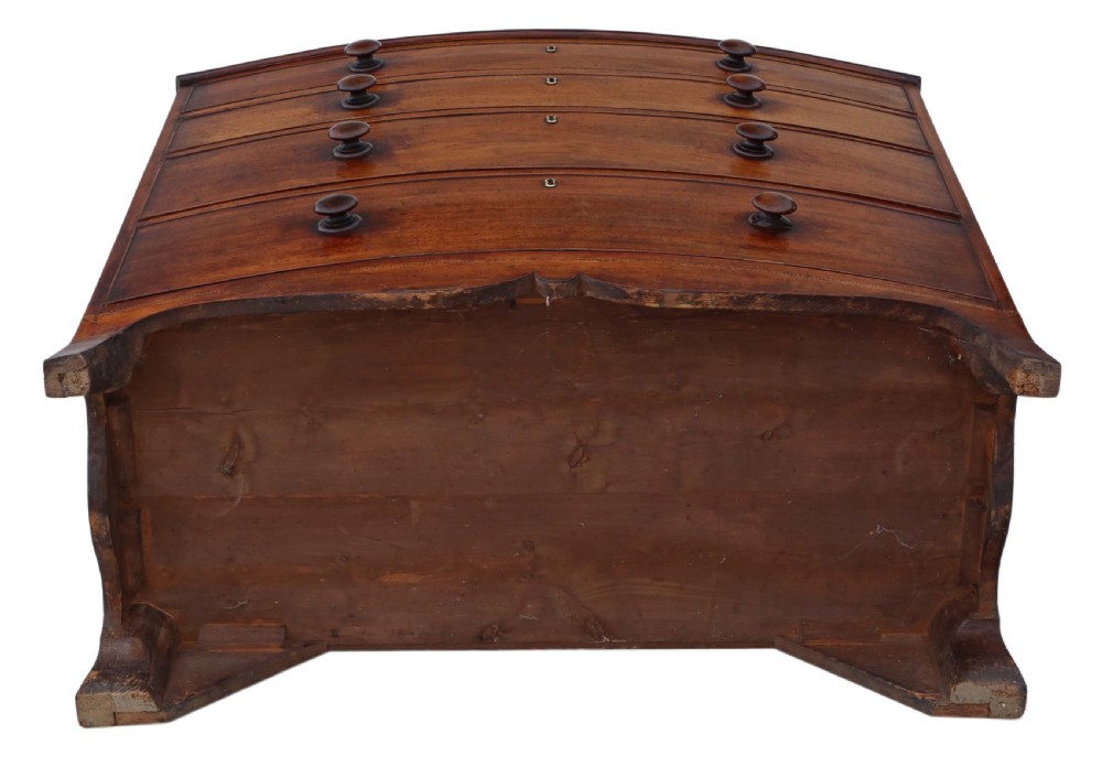 Georgian mahogany bow-front chest of drawers View VIII