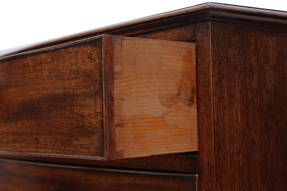 Georgian mahogany bow-front chest of drawers View IX
