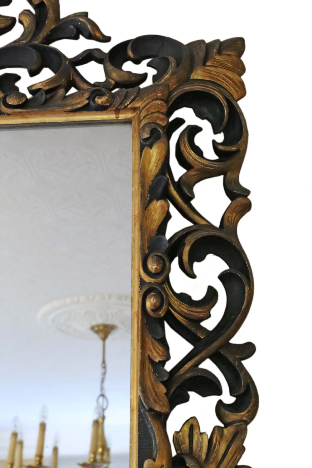 19th Century Florentine gilt overmantle wall mirror View IV