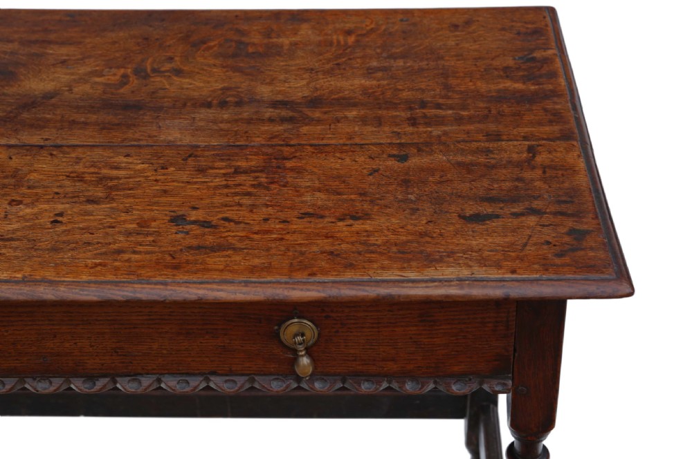 Georgian oak writing side table  View VI