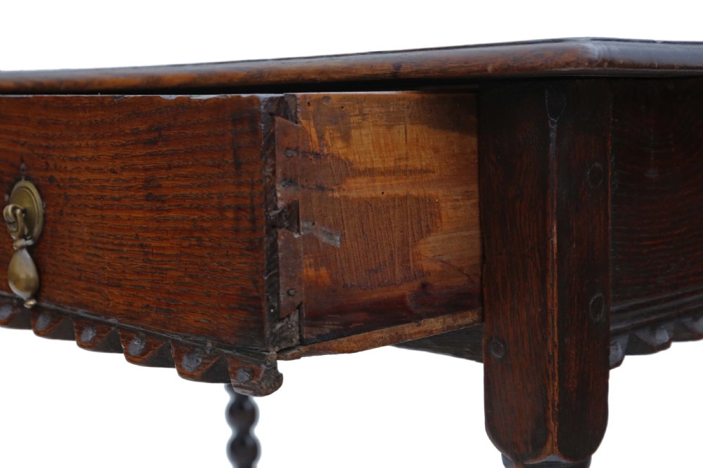 Georgian oak writing side table  View VII