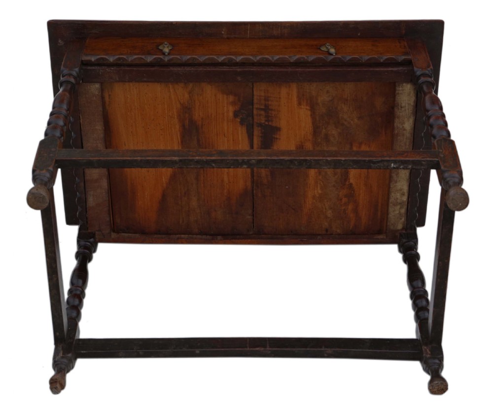 Georgian oak writing side table  View X