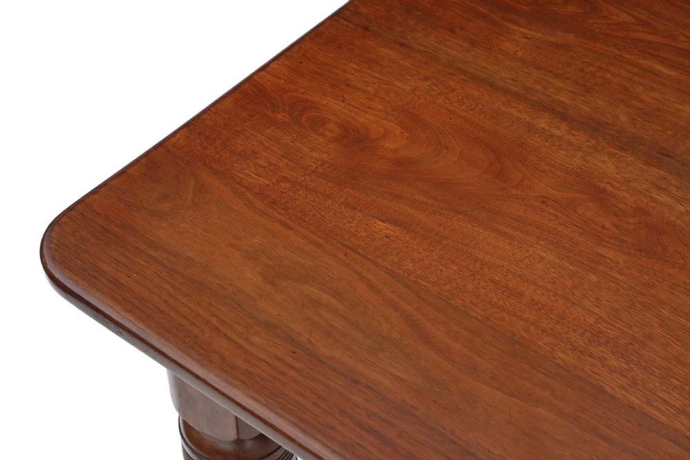 Victorian walnut windout extending dining table 8' View IV