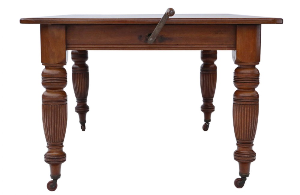 Victorian walnut windout extending dining table 8' View VII