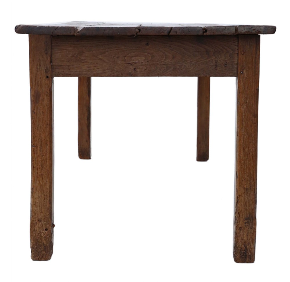 French elm refectory dining table ~ 6'6