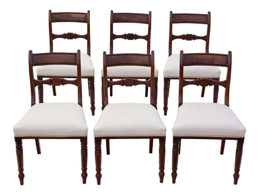 Set of 6 Regency mahogany dining chairs 