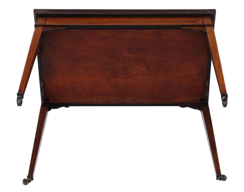 Georgian revival C1910 inlaid mahogany folding card table View VIII