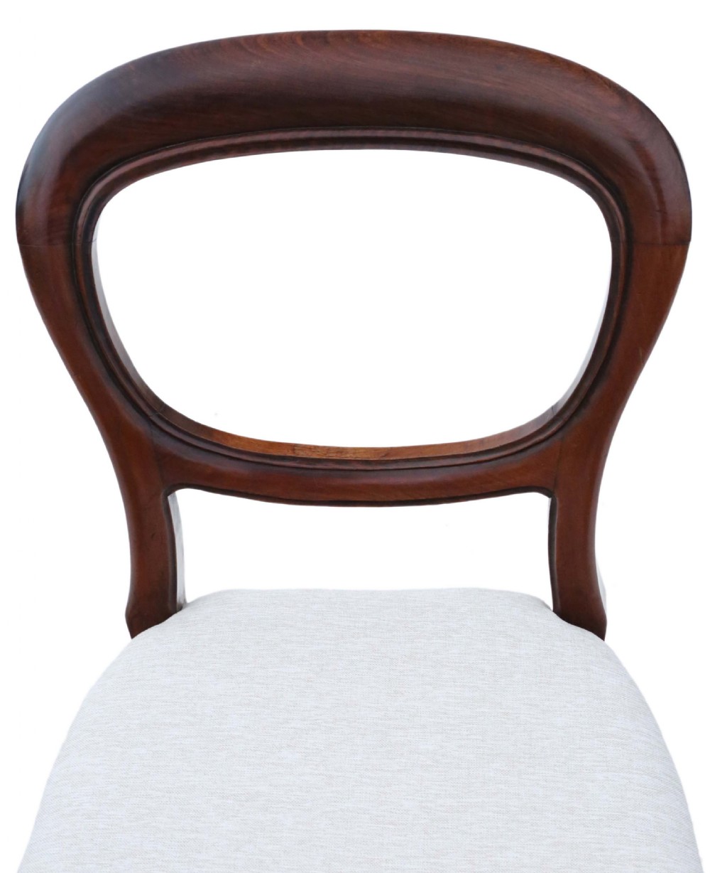 Set of 10 Victorian mahogany balloon back dining chairs  View VII