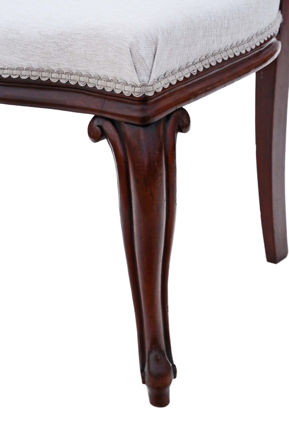 Set of 10 Victorian mahogany balloon back dining chairs  View VIII