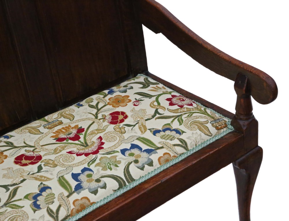 Georgian oak settle bench daybed View IV