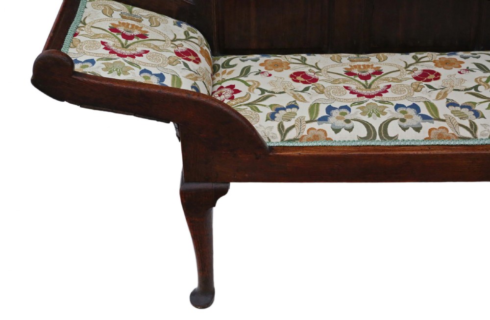 Georgian oak settle bench daybed View VIII