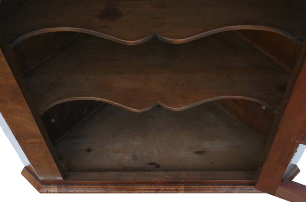 Georgian walnut glazed corner cupboard  View VIII