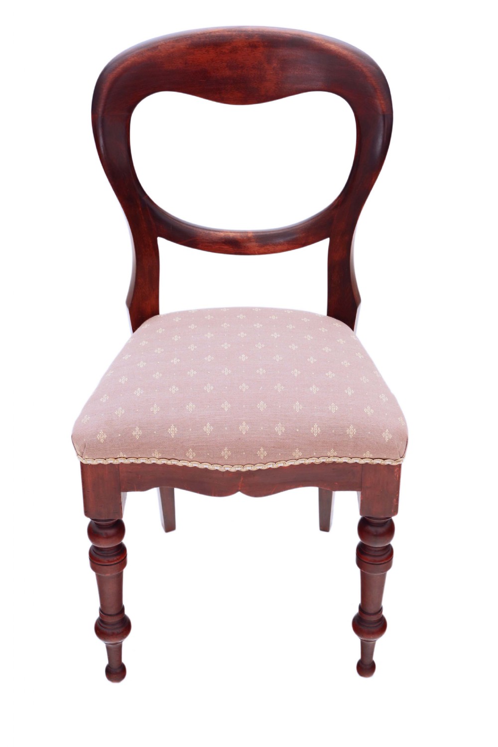 Set of 4 Victorian C1890 mahogany balloon back dining chairs  View V