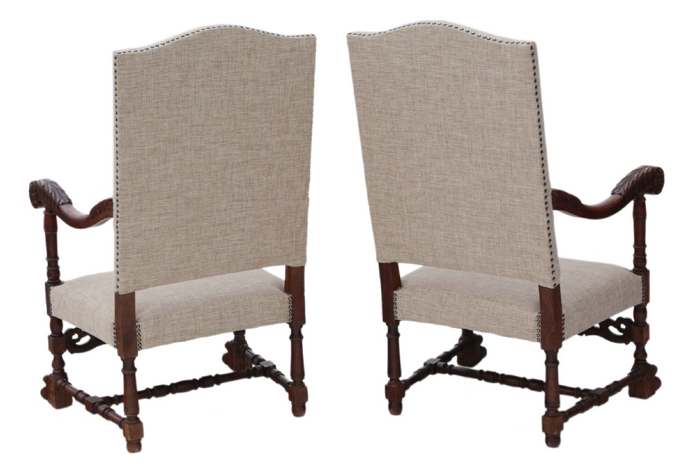 Pair of oak armchairs View II