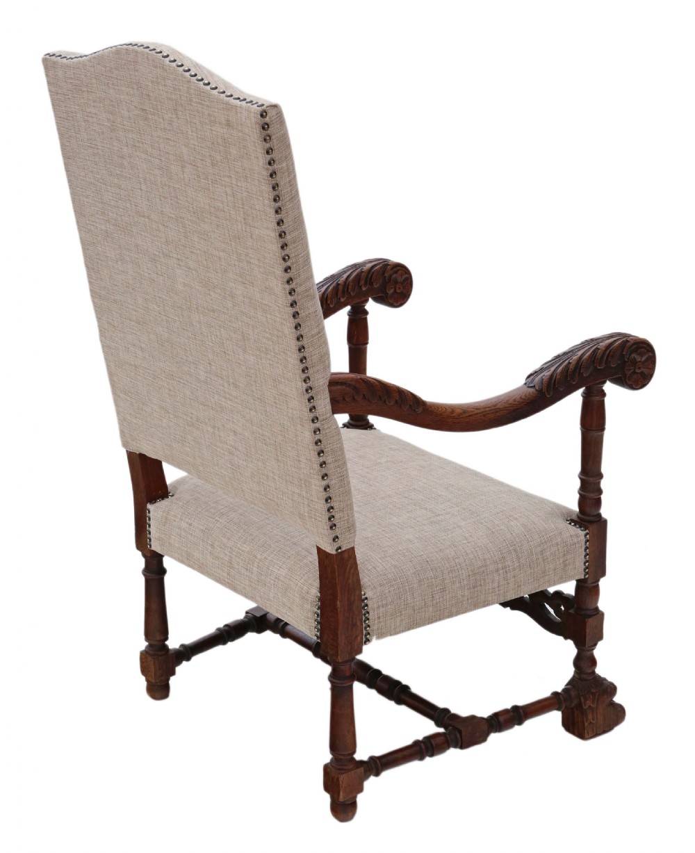 Pair of oak armchairs View X
