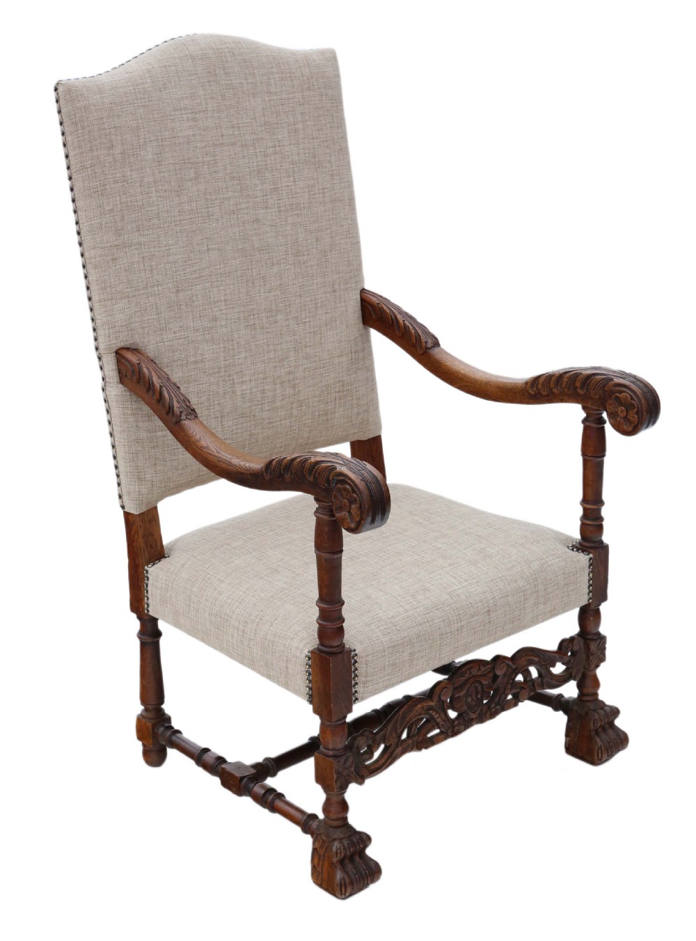 Pair of oak armchairs View XI