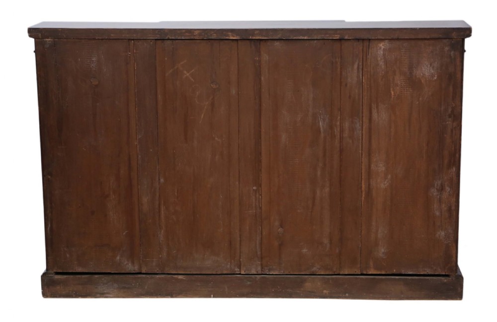 Victorian C1890 red walnut breakfront glazed bookcase  View VII