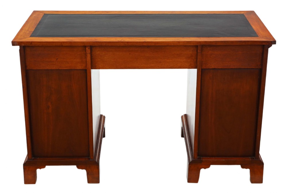 Victorian C1890 walnut twin pedestal desk Gillows View X