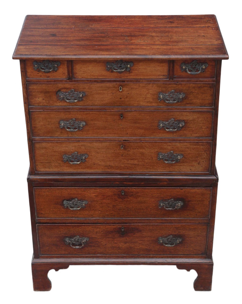 Georgian tallboy chest on chest of drawers View IV