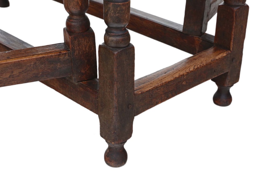 Georgian oak gate leg drop leaf dining table View III