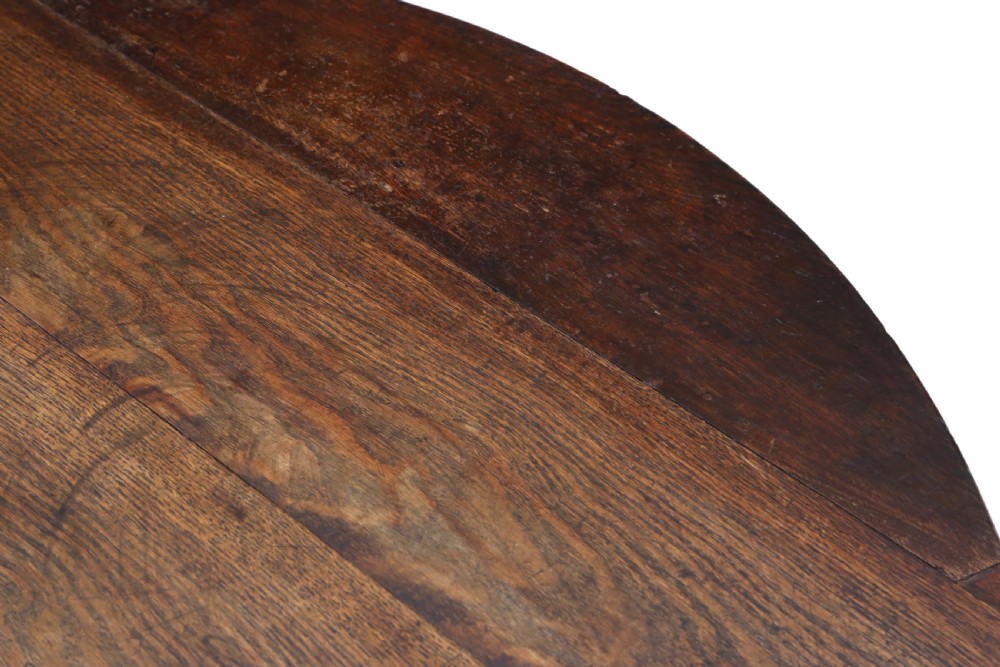 Georgian oak gate leg drop leaf dining table View X