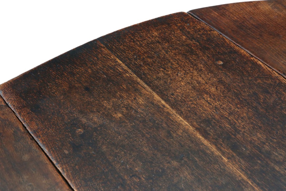 Georgian oak gate leg drop leaf dining table View XI