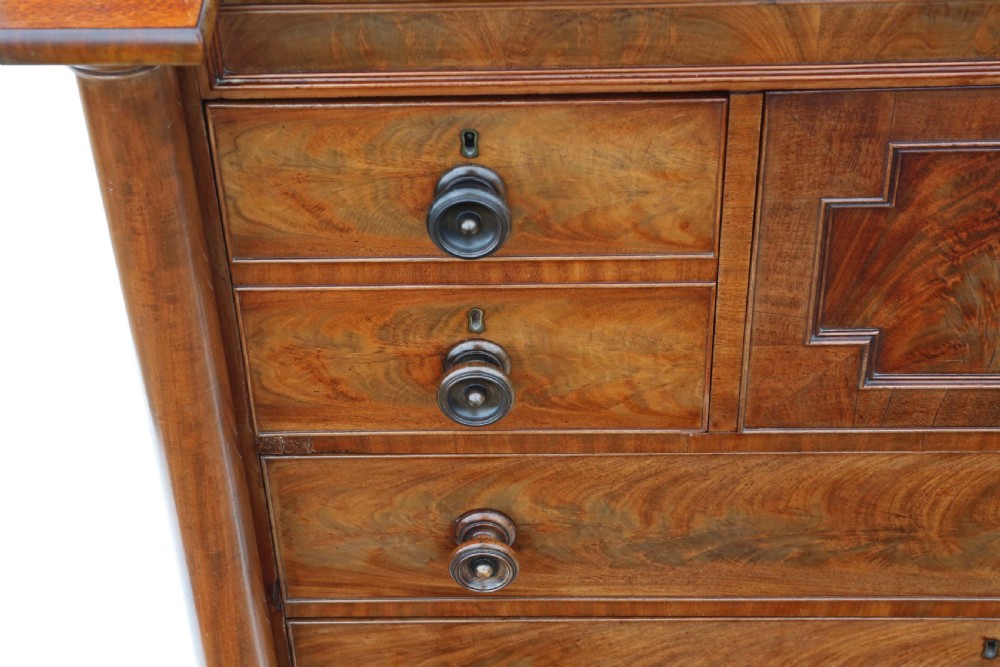 Regency flame mahogany chest of drawers View IV