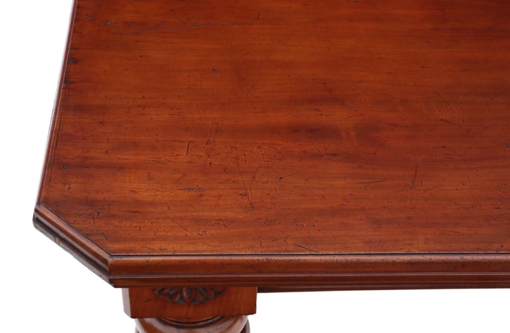 Victorian walnut windout extending dining table ~ 7'  View V