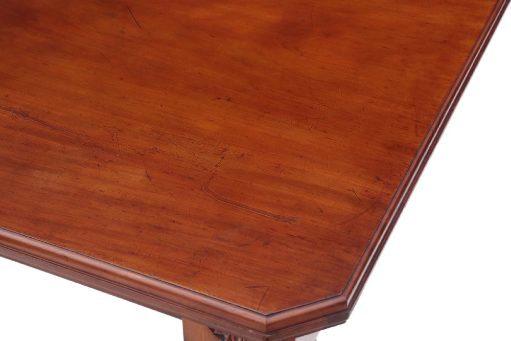 Victorian walnut windout extending dining table ~ 7'  View VI
