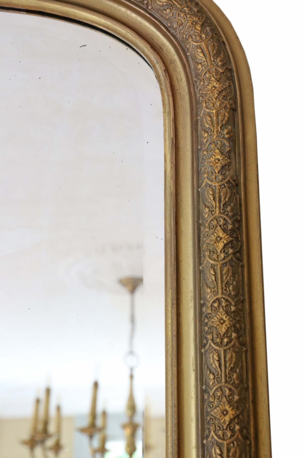 Victorian gilt wall mirror overmantle View IV