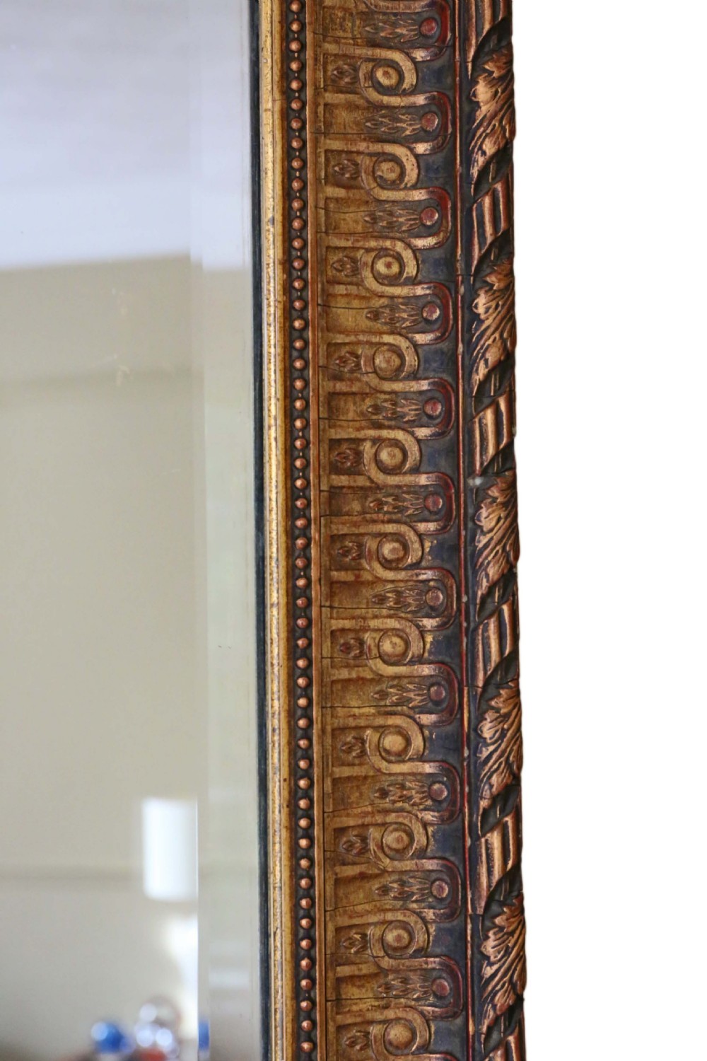 Late Victorian gilt wall mirror overmantle View VIII
