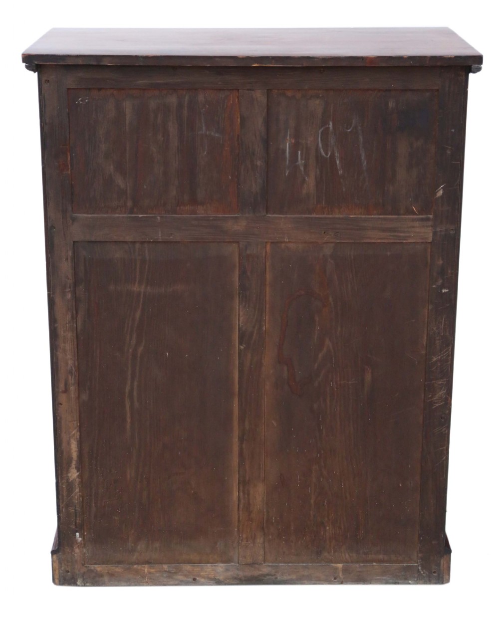 Victorian figured walnut cupboard on chest housekeeper's View VIII