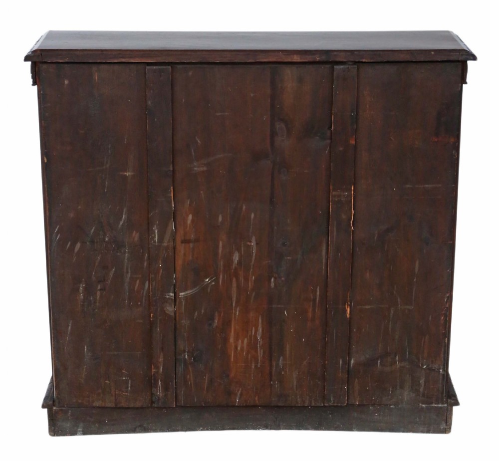 Victorian C1900 carved oak glazed bookcase View VIII