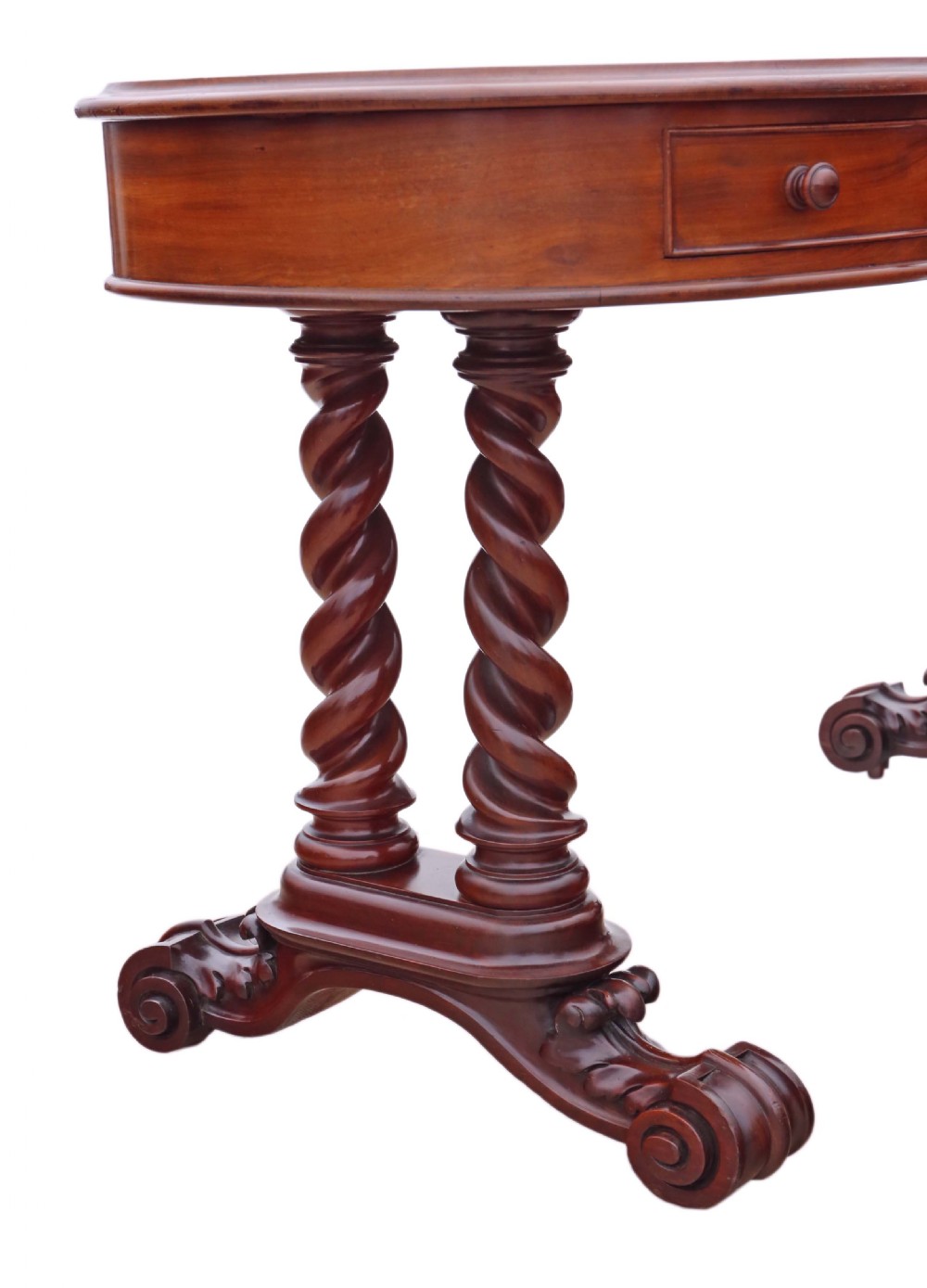 Victorian mahogany kidney desk View V