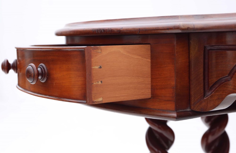 Victorian mahogany kidney desk View IX