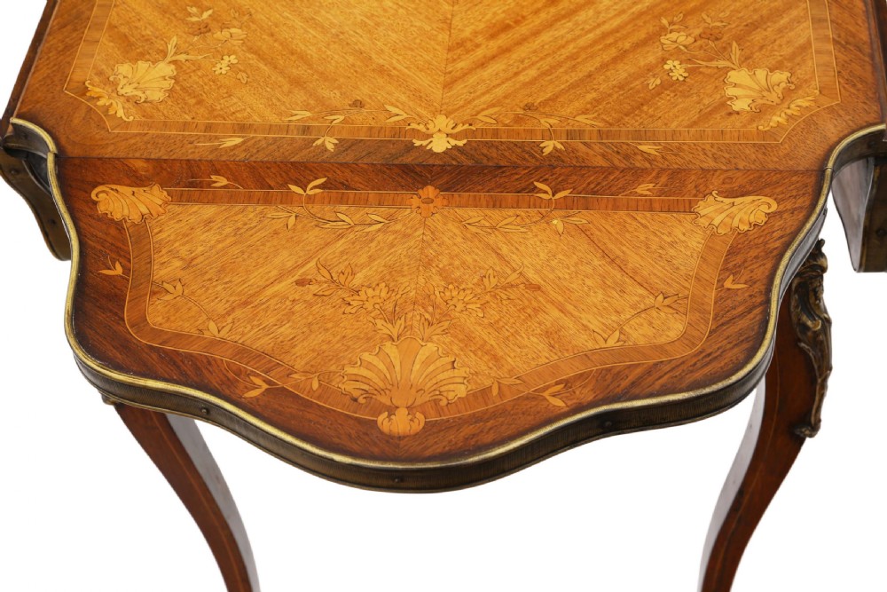 Folding marquetry centre table  View IV