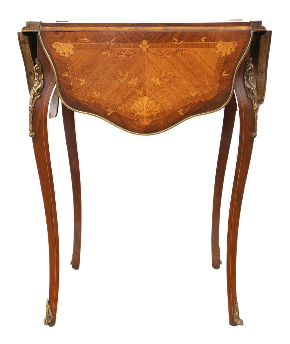 Folding marquetry centre table  View V