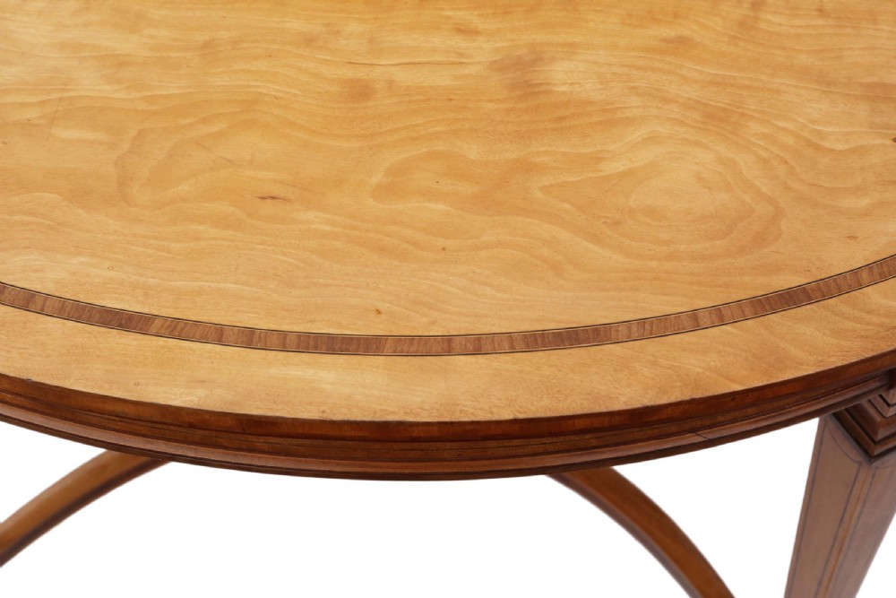 Victorian inlaid satinwood centre table  View VIII