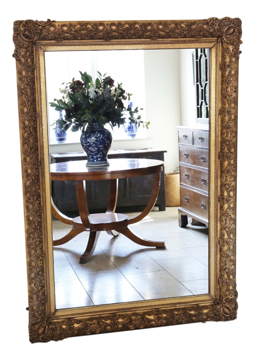 Mid-19th Century overmantle or wall mirror