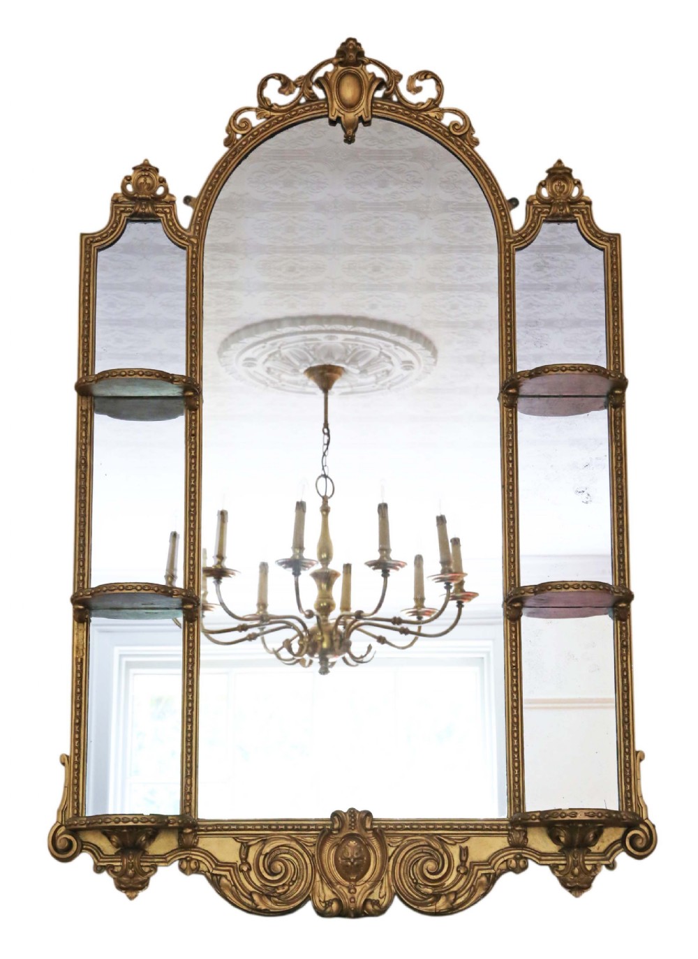 Victorian overmantle or wall mirror C1860