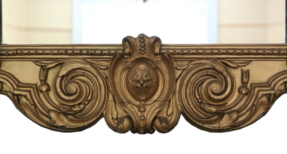 Victorian overmantle or wall mirror C1860 View II