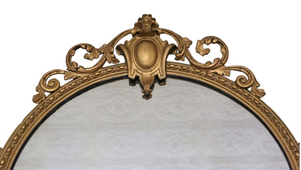 Victorian overmantle or wall mirror C1860 View IV