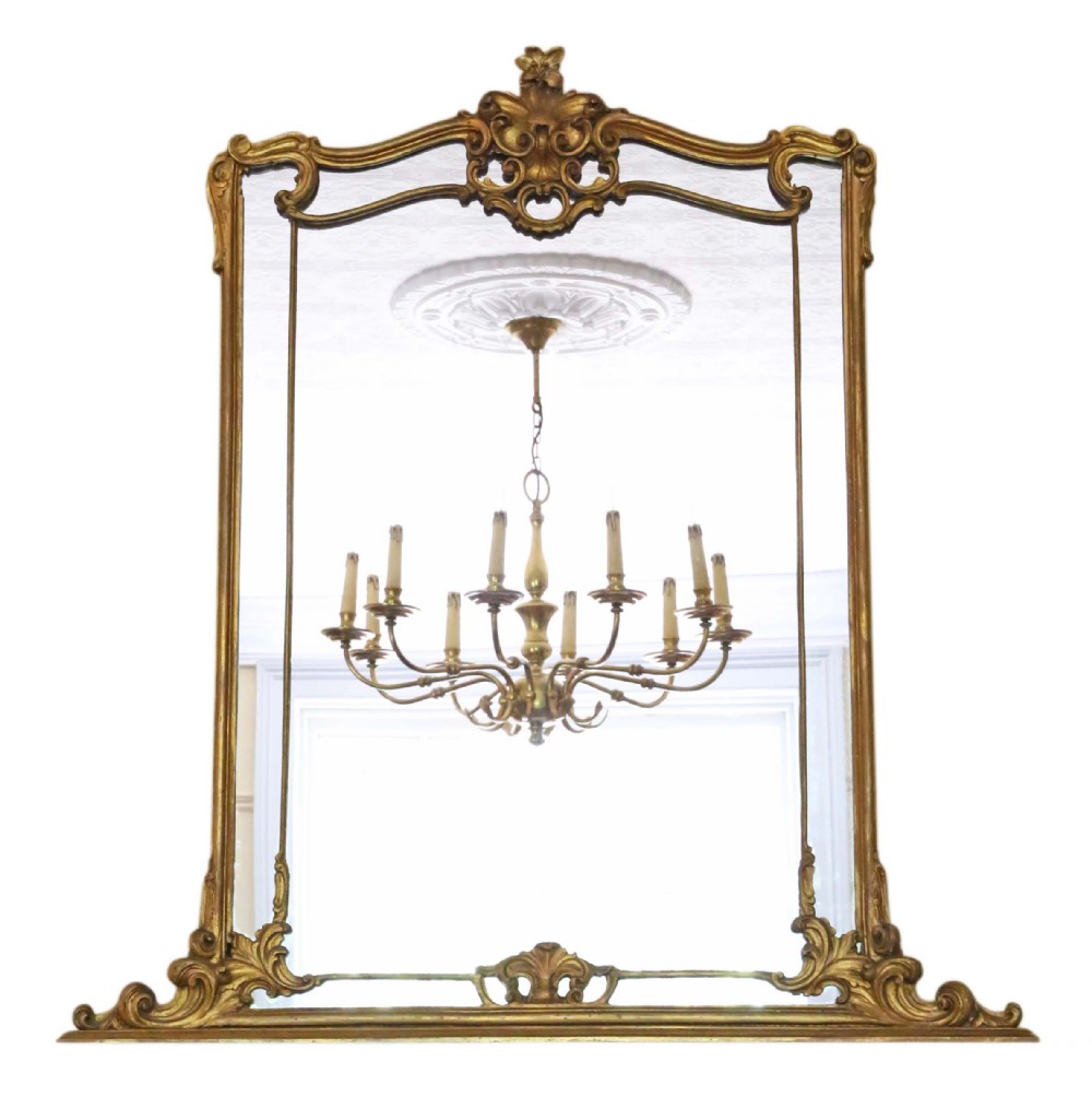 Victorian overmantle or wall mirror C1850 