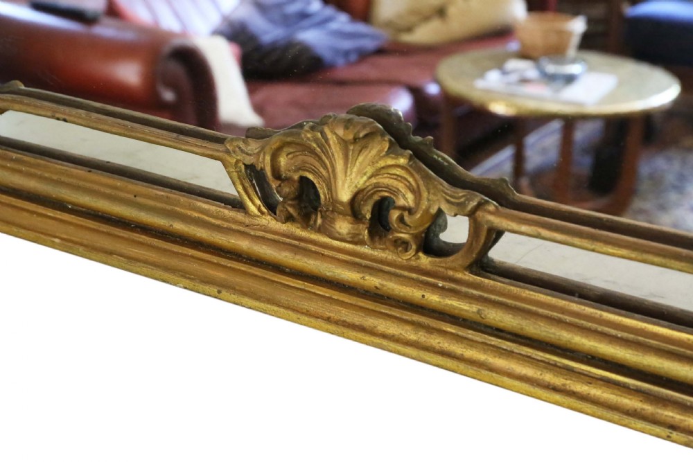 Victorian overmantle or wall mirror C1850  View VI