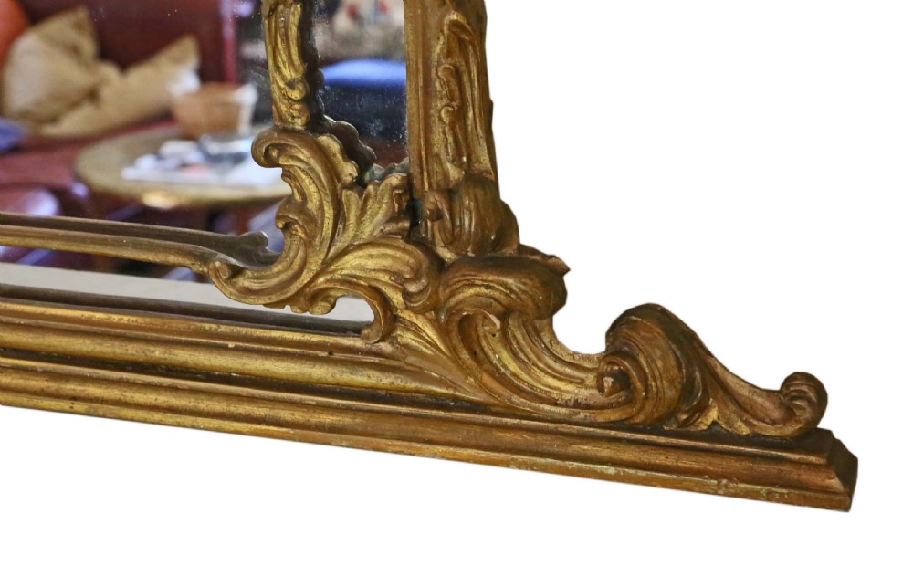 Victorian overmantle or wall mirror C1850  View VII