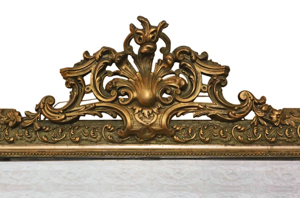 Victorian French overmantle or wall mirror View V