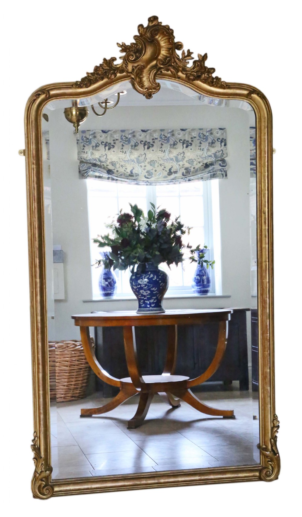 Victorian gilt full height wall mirror